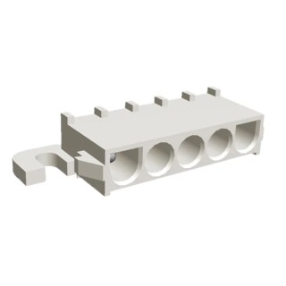 TE Connectivity Universal MATE-N-LOK Series Right Angle Through Hole PCB Header, 5 Contact(s), 6.35 mm Pitch, 1 1-350945-0