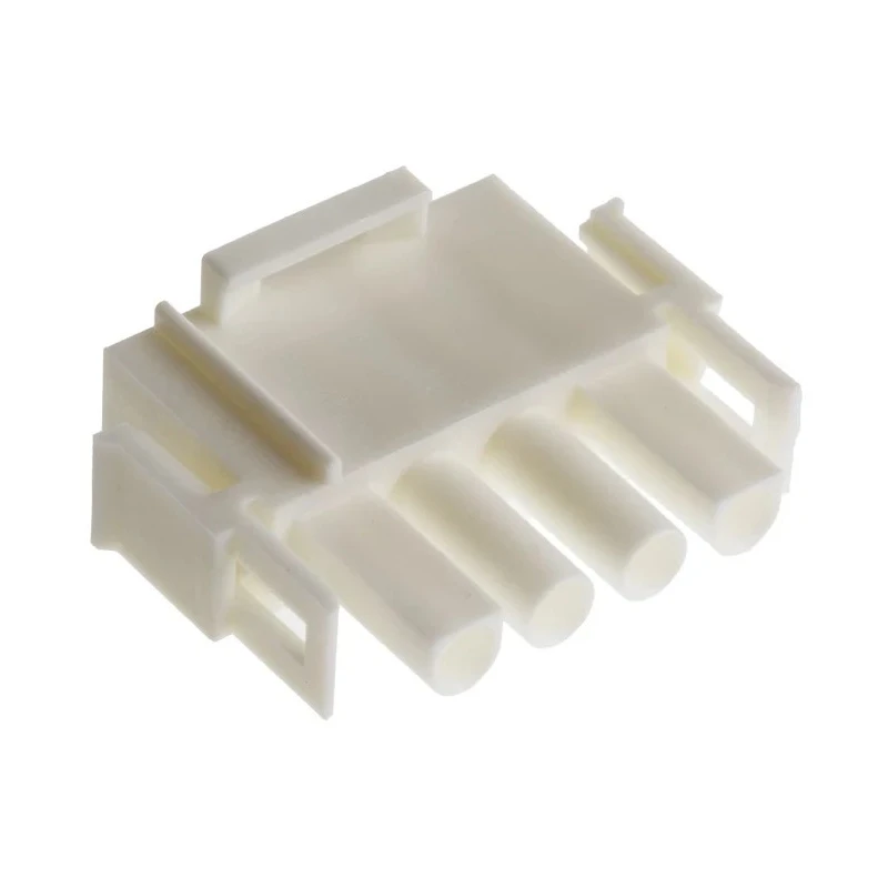 TE Connectivity Universal MATE-N-LOK Male Connector Housing 6.35 mm Pitch 4 Way 1 Row Straight 350779-4
