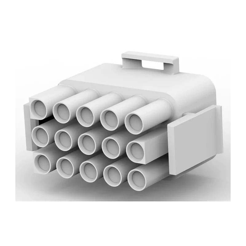 TE Connectivity Universal MATE-N-LOK Male Connector Housing 15 Way 3 Row 6.35mm Pitch 33.02mm Length 27.43mm Width 350736-4
