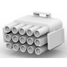 TE Connectivity Universal MATE-N-LOK Male Connector Housing 15 Way 3 Row 6.35mm Pitch 33.02mm Length 27.43mm Width 350736-4