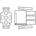 TE Connectivity Universal MATE-N-LOK Male Connector Housing 15 Way 3 Row 6.35mm Pitch 33.02mm Length 27.43mm Width 350736-4