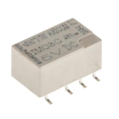 TE Connectivity Surface Signal Relay, DPDT Contact Configuration, 5V DC Coil Voltage, 2A Switching Current IM03CGR