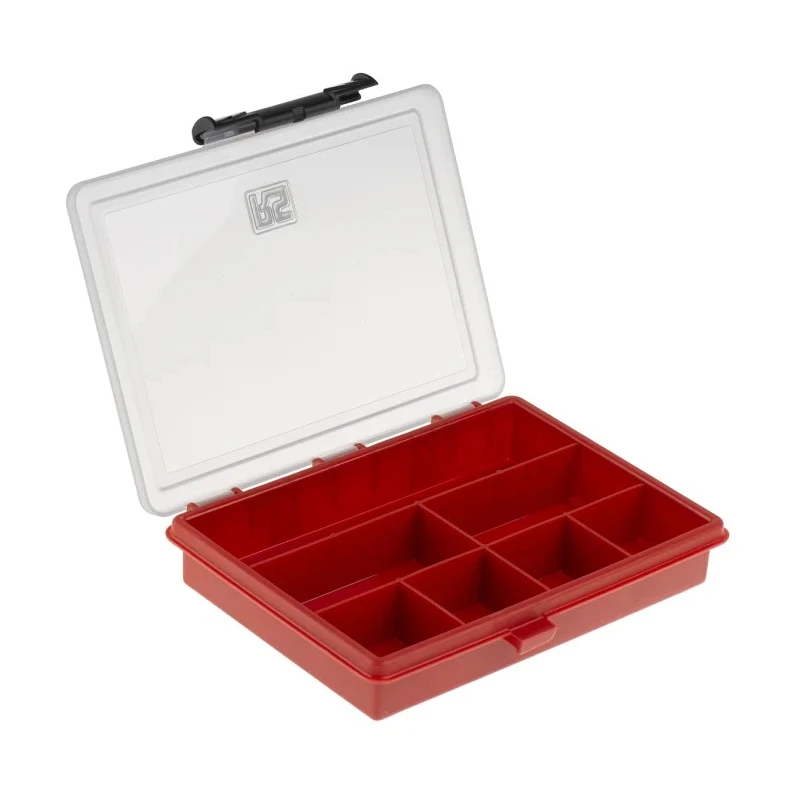 RS PRO 7 Cell Red Polypropylene Compartment Box, 32 mm Height x 175 mm Width x 143 mm Depth 515-552