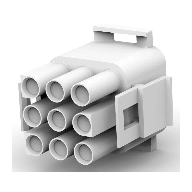 TE Connectivity Universal MATE-N-LOK Male Connector Housing 6.35 mm Pitch 9 Way 3 Row Straight 350720-4