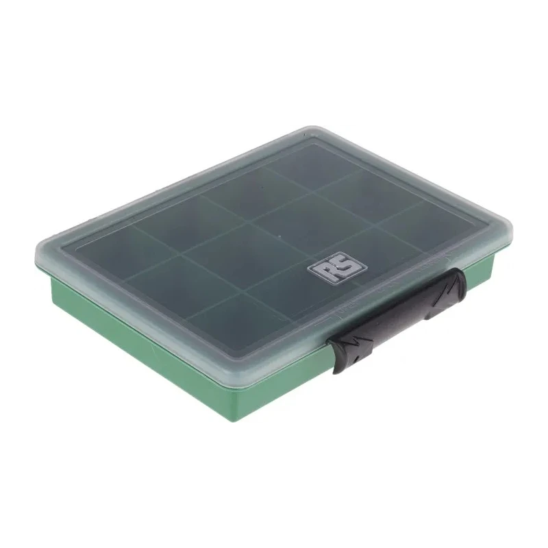 RS PRO 12 Cell Green Polypropylene Compartment Box, 32 mm x 175 mm x 143 mm 515-568