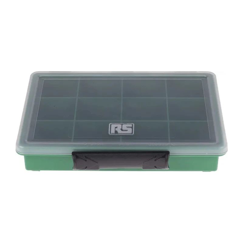 RS PRO 12 Cell Green Polypropylene Compartment Box, 32 mm x 175 mm x 143 mm 515-568