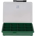 RS PRO 12 Cell Green Polypropylene Compartment Box, 32 mm x 175 mm x 143 mm 515-568