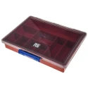 RS PRO 9 Cell Red Polypropylene Compartment Box 43 mm x 240 mm x 195 mm 515-574