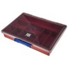 RS PRO 9 Cell Red Polypropylene Compartment Box 43 mm x 240 mm x 195 mm 515-574