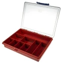 RS PRO 9 Cell Red Polypropylene Compartment Box 43 mm x 240 mm x 195 mm 515-574