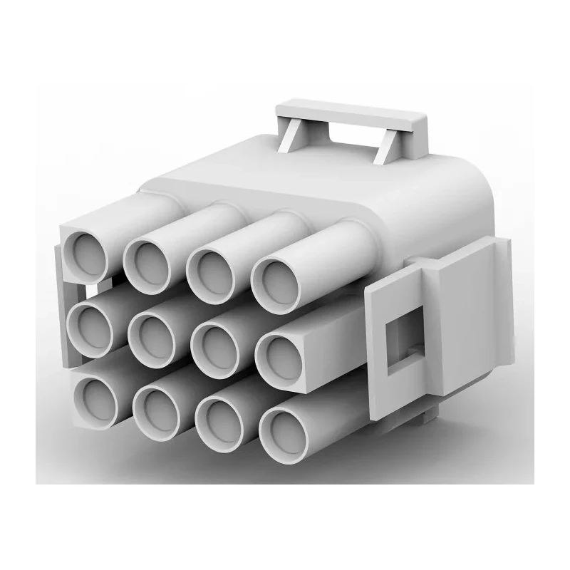 TE Connectivity Universal MATE-N-LOK Male Connector Housing 6.35 mm Pitch 12 Way 3 Row Straight 350735-4