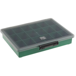 RS PRO 18 Cell Green Polypropylene Compartment Box, 43 mm x 240 mm x 195 mm 108454