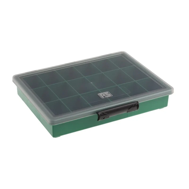 RS PRO 18 Cell Green Polypropylene Compartment Box, 43 mm x 240 mm x 195 mm 108454