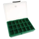 RS PRO 18 Cell Green Polypropylene Compartment Box, 43 mm x 240 mm x 195 mm 108454