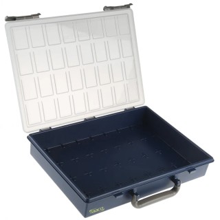 Raaco Adjustable Compartments 32 Cell Transparent Black Polypropylene Compartment Box 57 mm x 338 mm x 261 mm 136204