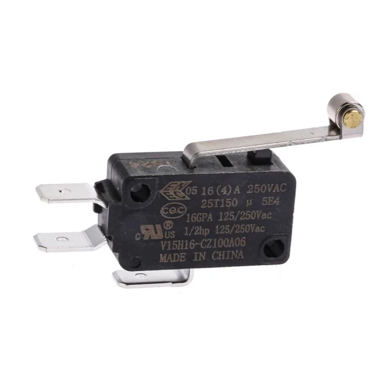 Honeywell Technologies Roller Lever Micro Switch, Quick Connect Terminal, 16A, 250 V AC, SPDT, IP67 V15H16-CZ100A06