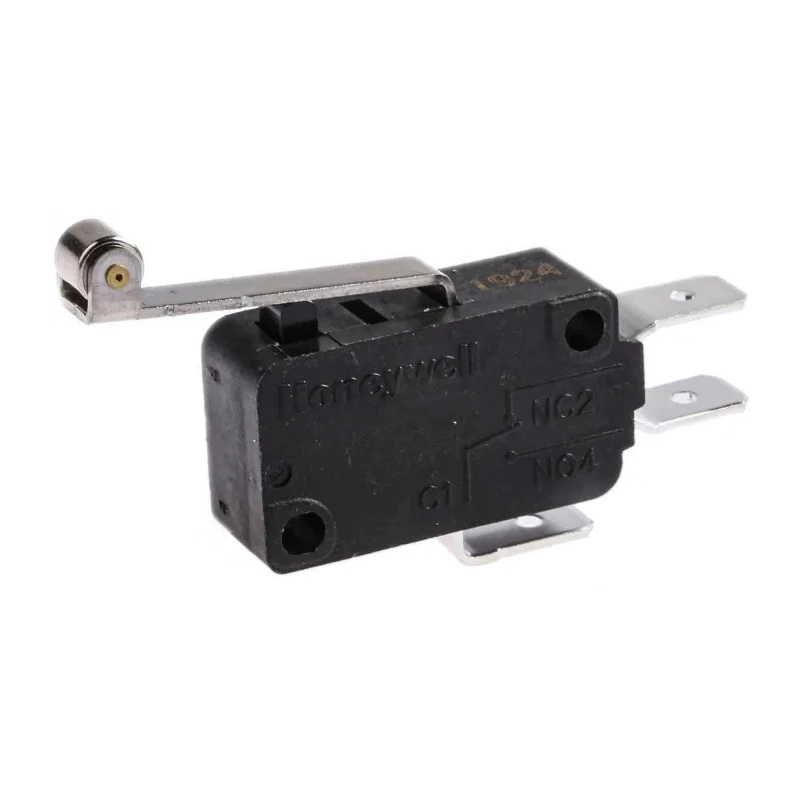 Honeywell Technologies Roller Lever Micro Switch, Quick Connect Terminal, 16A, 250 V AC, SPDT, IP67 V15H16-CZ100A06