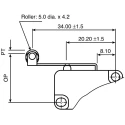 Honeywell Technologies Roller Lever Micro Switch, Quick Connect Terminal, 16A, 250 V AC, SPDT, IP67 V15H16-CZ100A06