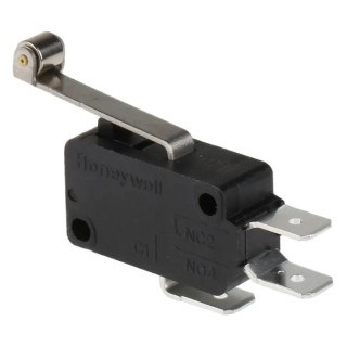 Honeywell Technologies Roller Lever Micro Switch, Quick Connect Terminal, 22A, 250 V ac, SPDT, IP67 V15H22-CZ100A06