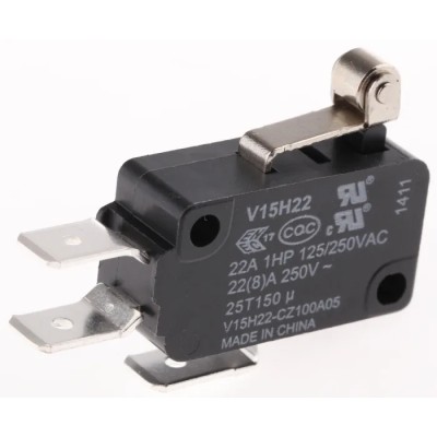 Honeywell Technologies Short Roller Lever Micro Switch 22A 250V AC SPDT IP67 V15H22-CZ100A05