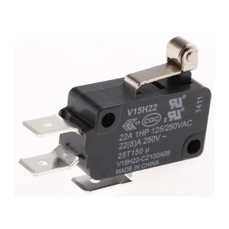Honeywell Technologies Short Roller Lever Micro Switch 22A 250V AC SPDT IP67 V15H22-CZ100A05