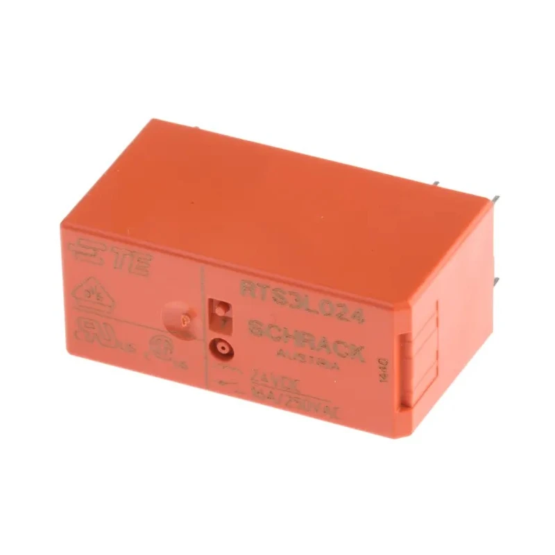 TE Connectivity Power Relay PCB Mount SPST 24V DC Coil 16A Switching Current RTS3L024
