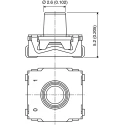 C & K IP67 Black Tactile Switch, 2.3 mm Actuator, SPST 50mA 24 V dc Surface Mount KSC442J 70SH LFS