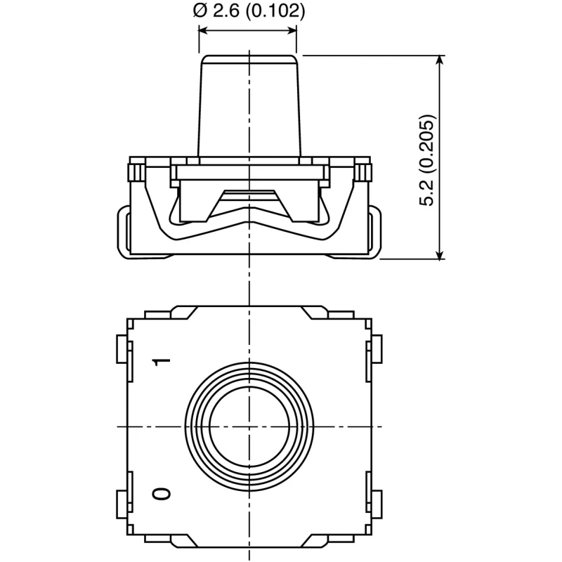 C & K IP67 Black Tactile Switch, 2.3 mm Actuator, SPST 50mA 24 V dc Surface Mount KSC442J 70SH LFS