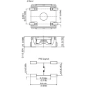 C & K IP67 Black Tactile Switch, 2.3 mm Actuator, SPST 50mA 24 V dc Surface Mount KSC442J 70SH LFS