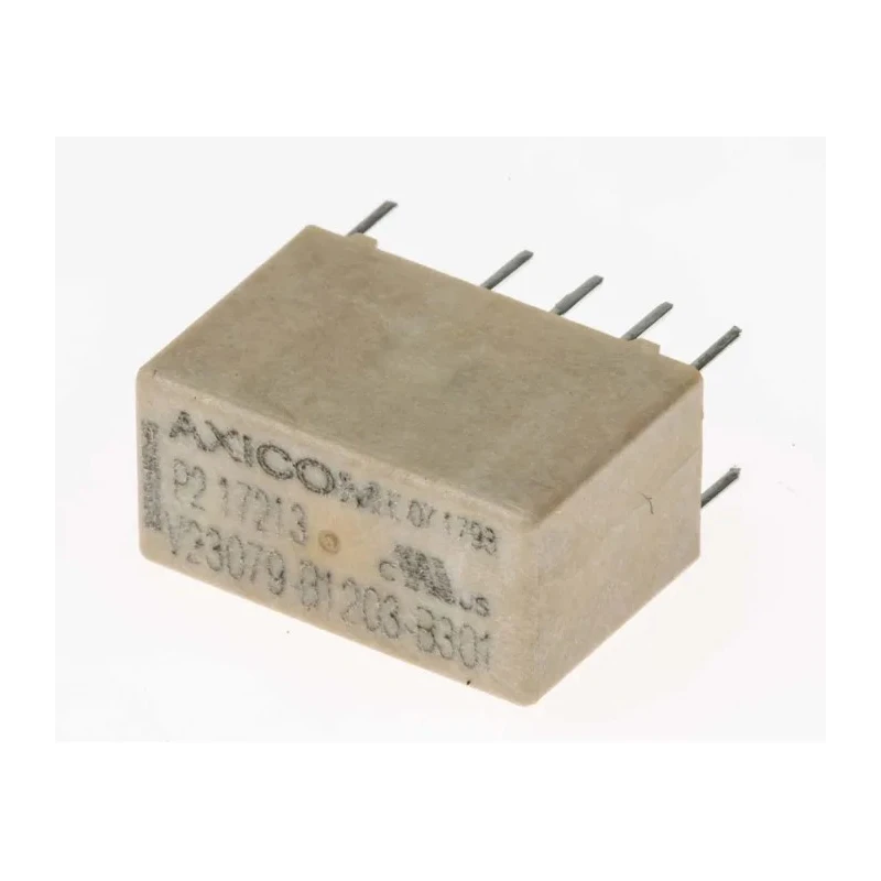 TE Connectivity PCB Signal Relay, 12V dc Coil, 2A Switching Current, DPDT Contact Configuration V23079-B1203-B301