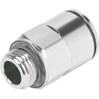 Festo Pneumatic Fitting Threaded-to-Tube Male G 1/8 Connection, 8mm Tubing Outside Diameter NPQM-D-G18-Q8-P10
