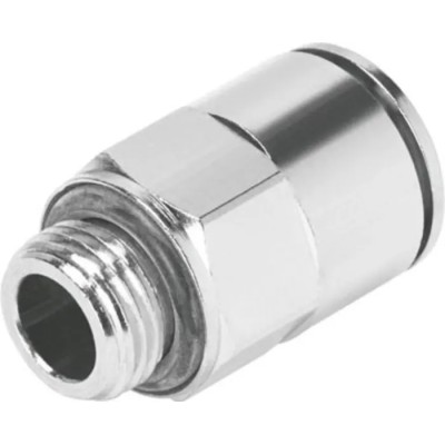 Festo Pneumatic Fitting Threaded-to-Tube Male G 1/8 Connection, 8mm Tubing Outside Diameter NPQM-D-G18-Q8-P10