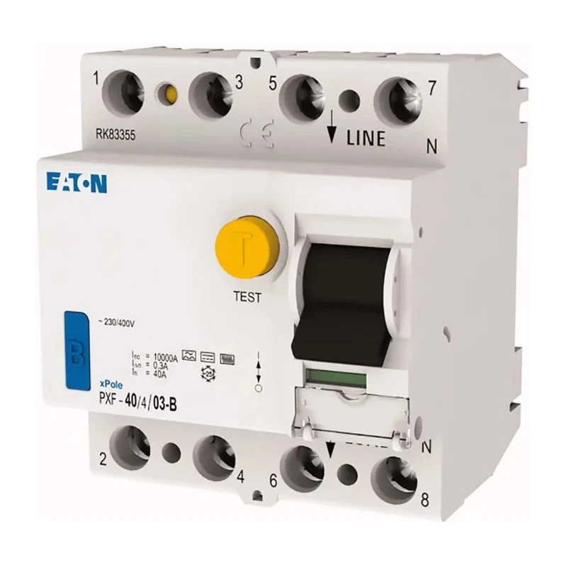 Eaton PXF Series Residual Current Circuit Breaker 40A 4-Pole 300mA Type B 10kA 230V ac 400V ac 300300 PXF-40/4/03-B