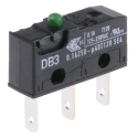 ZF Button Micro Switch with Tab Terminal 100mA 250V AC SPDT IP50 DB3C-B1AA