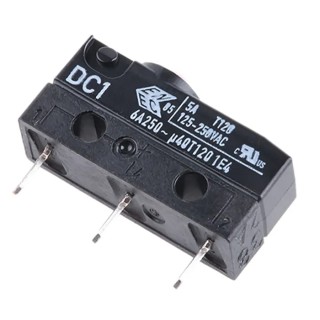 ZF DC1C-H1AA Button Micro Switch, PCB Terminal, 6A, 250 V ac, SPDT, IP6K7