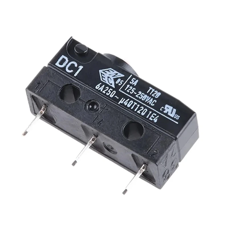 ZF DC1C-H1AA Button Micro Switch, PCB Terminal, 6A, 250 V ac, SPDT, IP6K7