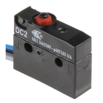 ZF Button Micro Switch Pre-Wired Terminal 10.1A 250V ac SPDT IP6K7 DC2C-C3AA