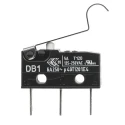 ZF Simulated Roller Lever Micro Switch, Tab Terminal, 6A, 250 V AC, SPDT, IP50 DB1C-B1SC