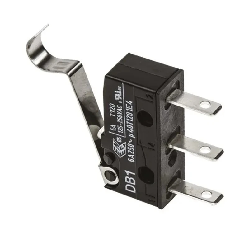ZF Simulated Roller Lever Micro Switch, Tab Terminal, 6A, 250 V AC, SPDT, IP50 DB1C-B1SC
