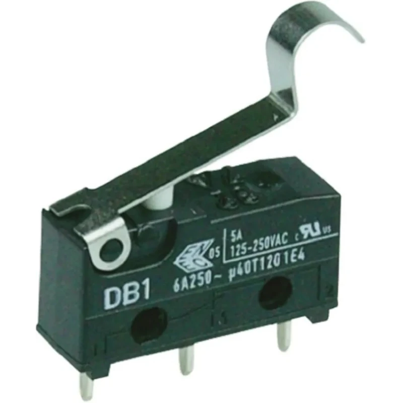ZF Simulated Roller Lever Micro Switch Through Hole Terminal 6A 250V ac SPDT IP50 DB1C-C1SC