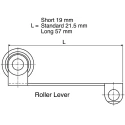 ZF Microswitch Actuator Simulated Roller Lever, Black, For Use With DC Series 614-1238