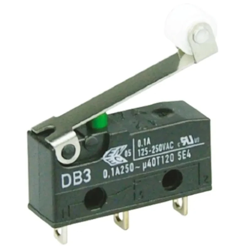 ZF Roller Lever Micro Switch with Solder Terminal, 100mA, 250V AC, SPDT, IP50 DB3C-A1RC