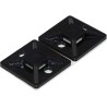RS PRO Black Self-Adhesive Cable Tie Mount 4.6 mm Tie Width 19.5 mm x 19.5 mm Base, Polyamide 66, Temperature -40°C 204-0242