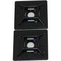 RS PRO Black Self-Adhesive Cable Tie Mount 5.5 mm Cable Tie Width Acceptance 28.6 mm x 28.6 mm Mount 204-0245