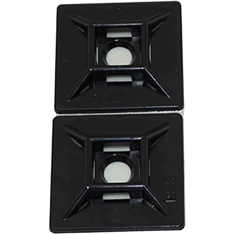 RS PRO Black Self-Adhesive Cable Tie Mount 5.5 mm Cable Tie Width Acceptance 28.6 mm x 28.6 mm Mount 204-0245