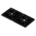 RS PRO Black Self-Adhesive Cable Tie Mount 5.5 mm Cable Tie Width Acceptance 28.6 mm x 28.6 mm 204-0244