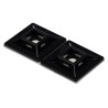RS PRO Black Self-Adhesive Cable Tie Mount 5.5 mm Cable Tie Width Acceptance 28.6 mm x 28.6 mm 204-0244