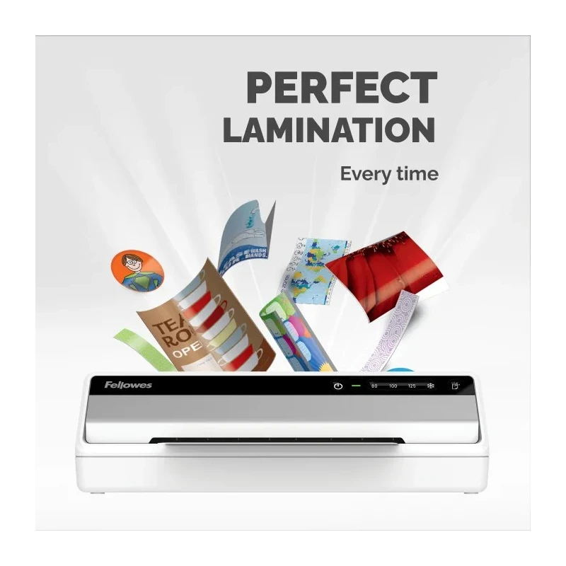 Fellowes Saturn A4 Hot Laminator Silver Black Laminating Width 320mm 250μm 1.7kg 1min Warm-up 5724901