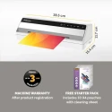 Fellowes Saturn A4 Hot Laminator Silver Black Laminating Width 320mm 250μm 1.7kg 1min Warm-up 5724901