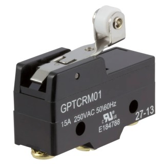 ZF Short Roller Lever Micro Switch, Screw Terminal, 15A, 250 V AC, SPDT GPTCRM01